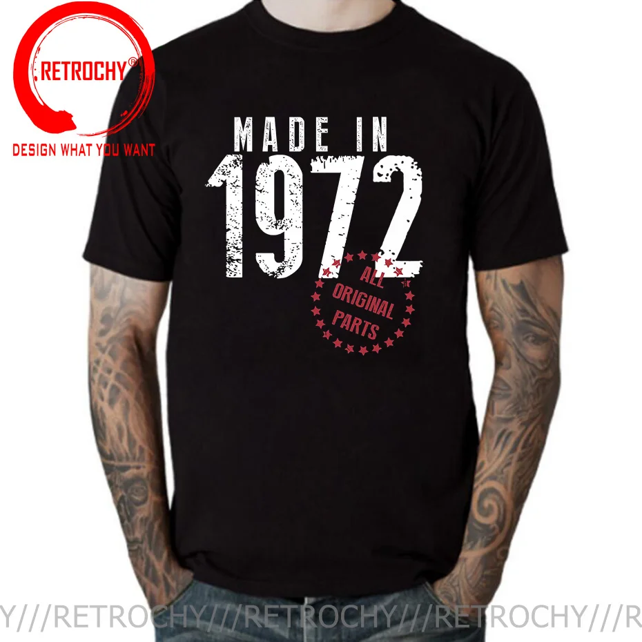 Vintage Made in 1970/1971/1972/1973/1974/1975/1976/1977/1978/1979 T shirt men Retro 1970s Apparel Father Dad Birthday T-shirt