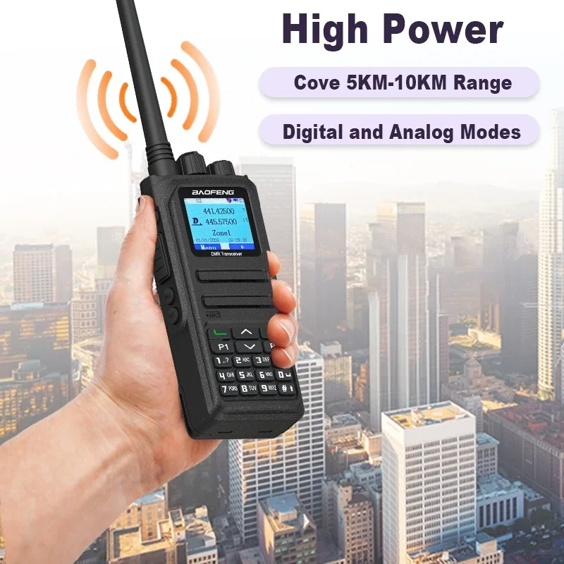 Baofeng DMR جهاز اتصال لاسلكي رقمي DM-1701A مفتوح GD77 ثنائي النطاق وضع مزدوج تناظري فتحة زمنية مزدوجة الطبقة 1 + 2 راديو ترقية DM-1701