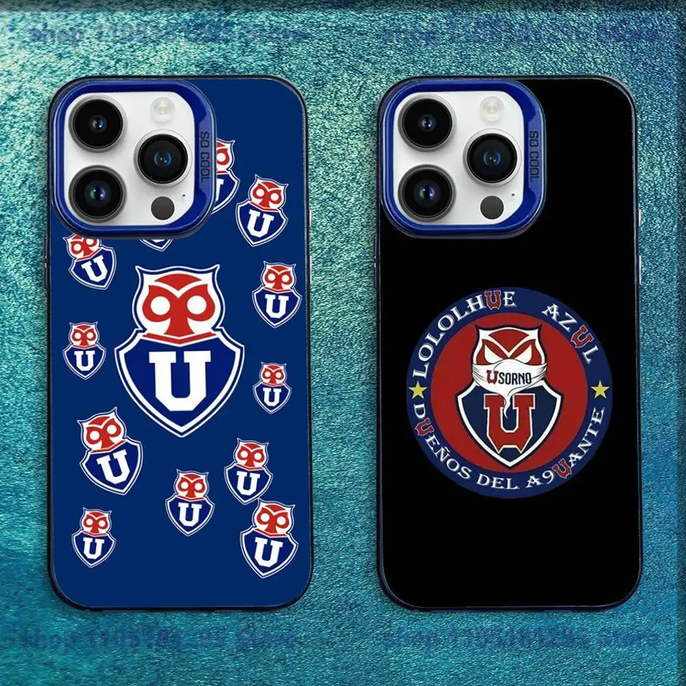 

University Of C-Chile Logo Phone Case For iPhone XR,17,16,15,14,13,12,11,Mini,Pro,E,MAX Blue Candy Matte Shockproof Cover
