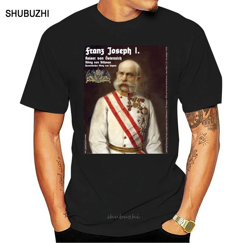 Franz Joseph I Bild Kaiser VonKuK Portrait  Classic Tops Tee Shirts Classic Cotton Men  Short Sleeve Top Tee