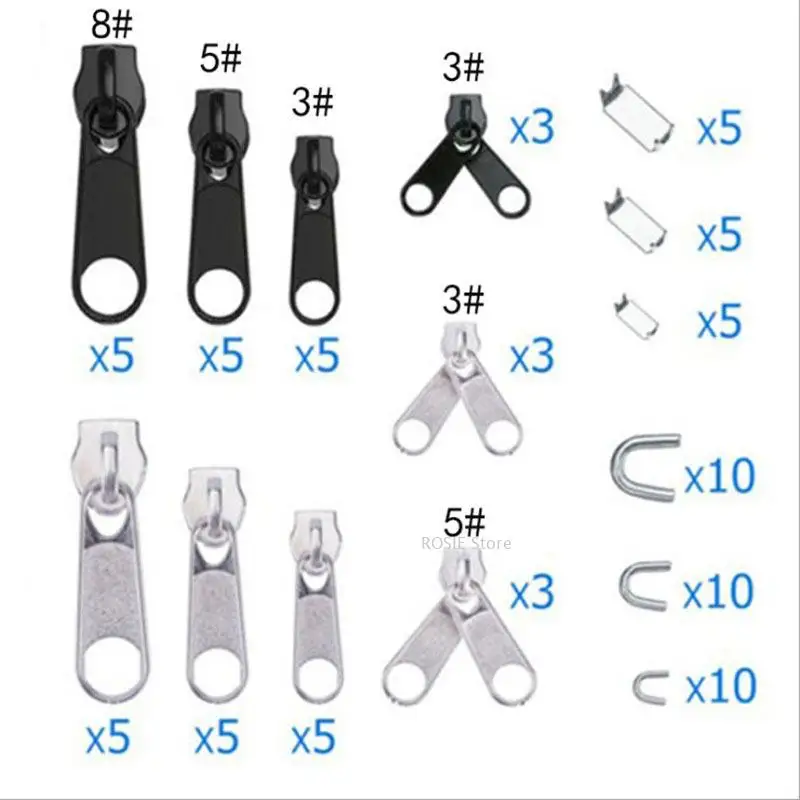 Zipper Puller Set Diy Zipper Repair Kit Damaged Tool Travel Bag Handbag Clothing Zipper Head Repair Tool