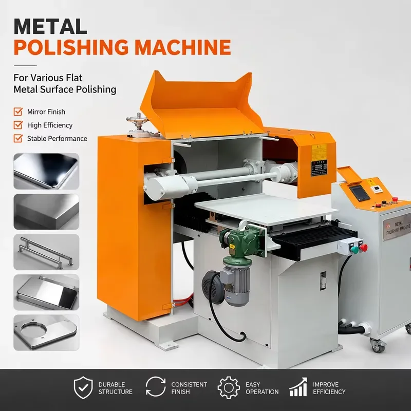 for PLC Automatic Mirror Polishing Machine 7.5KW Stainless Steel Hardware Electronic Kitchen Utensils Flat Polishing CE