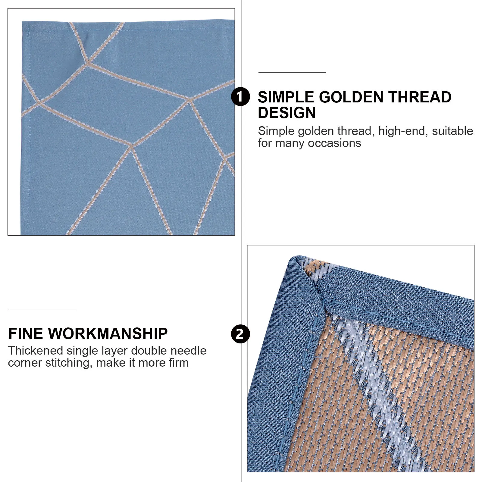 

Napkin Cloth Table Dinner Printed European Design Thickened Foldable Lightweight Home Napkins for Occasion Decoration