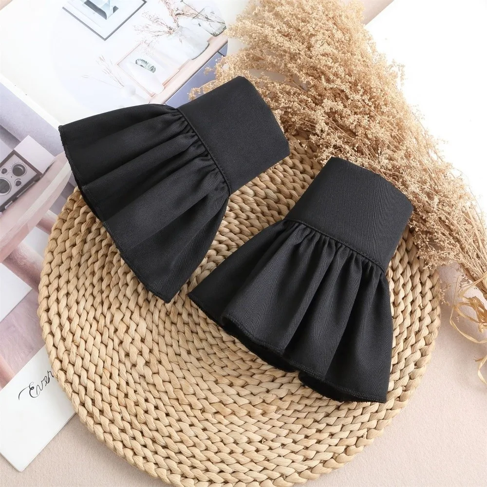 

Ruffles Pleated Fake Sleeves Chiffon Detachable Cuffs Fake Cuffs False Cuffs Sweater Horn Cuffs Fake Flared Sleeves Girl/Women