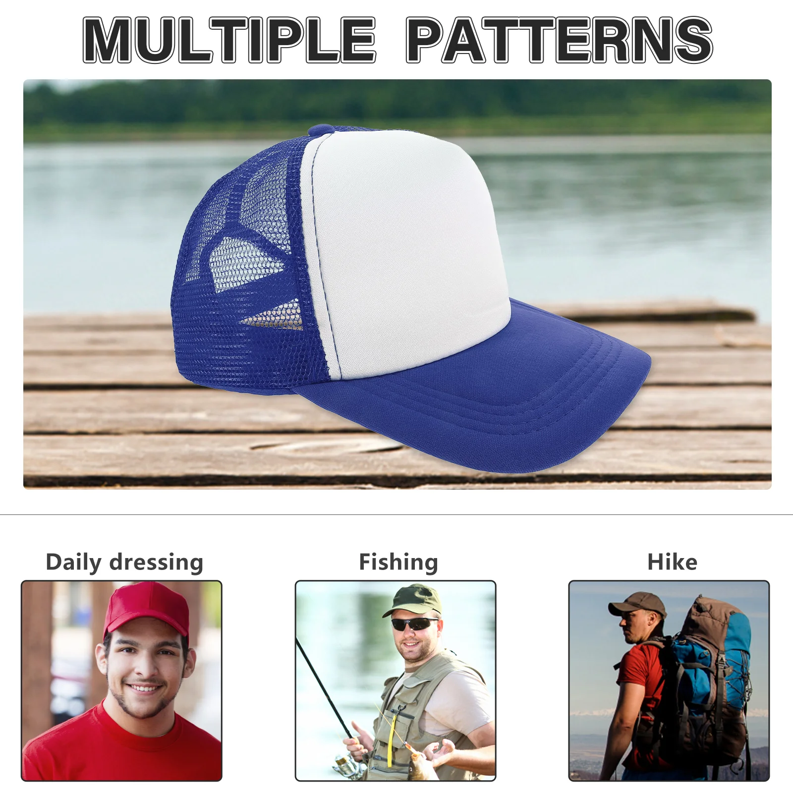 

10pcs Sublimation Hats Mesh Baseball Caps Mesh Baseball Hat Sublimation Hats Heat Transfer DIY Breathable Trucker Hat