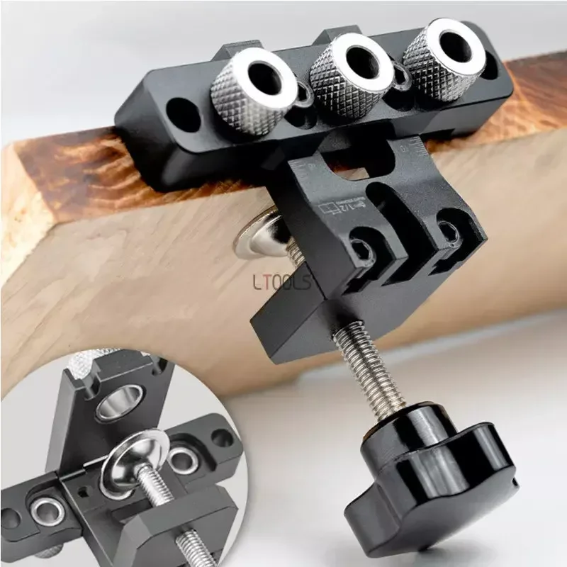 3in1 Verstelbare Plug Jig 8/10/15Mm Plug Boor Geleiset Houtbewerkingszak Gat Jig Boorzoeker Houten Paneel Splitsen