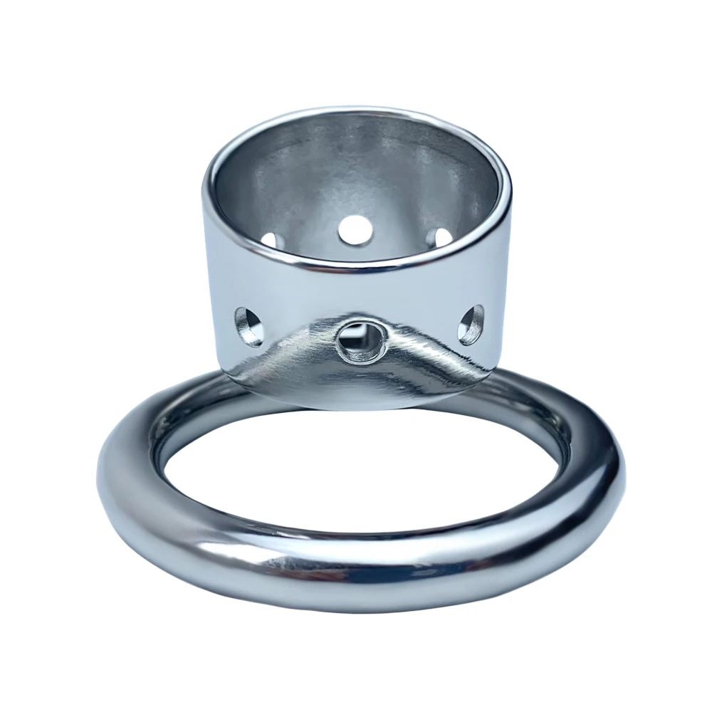 FRRK Bentuk Tabung Silinder Perangkat Kandang Kesucian Pria Penahan Penis Permainan Budak Pria Cincin Kunci Ayam Busur Mainan Seks Pasangan Toko BDSM