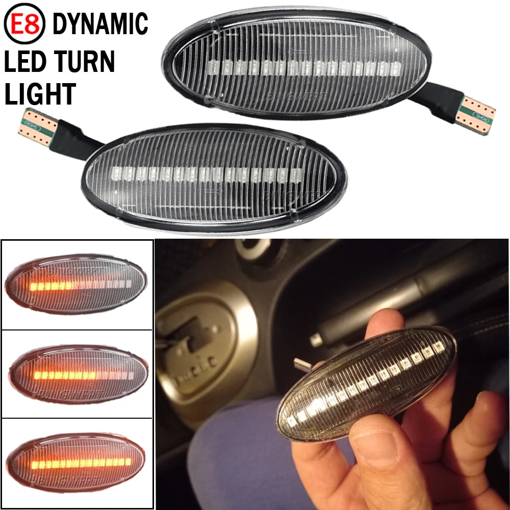 Dynamic Side Marker Lamp Turn Signal Light Mirror Indicator Amber For Nissan Qashqai Dualis Juke Micra March Micra Note X-Trail