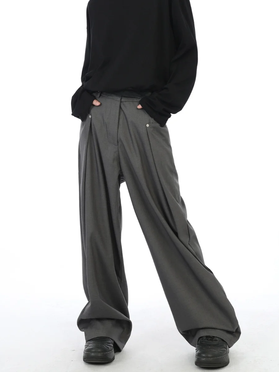 

Американские широкие брюки унисекс, свободные, струящиеся, в ретро-стиле, повседневные джинсы прямого кроя для подростков