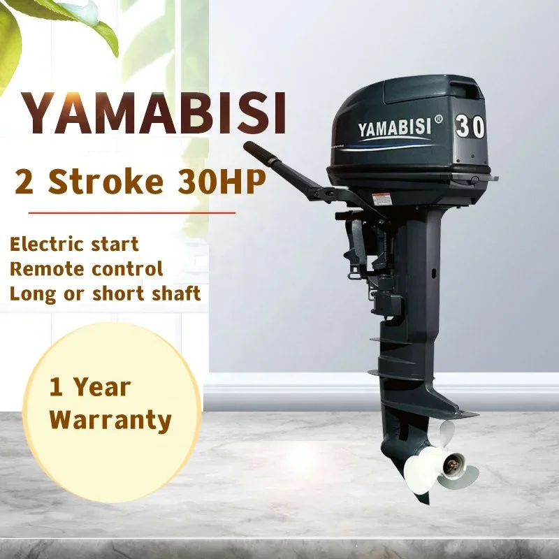 Look Here! YAMABISI 2 Stroke 30Hp Long/Short Shaft Outboard Engine Boat Motor Outboard Motor