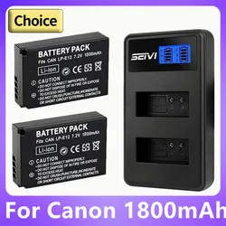 1800mAh LP-E12 LPE12 LP E12 Camera Battery For Canon EOS M10 Kiss X7 Rebel SL1 EOS 100D DSLR Battery L50