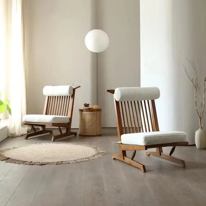Beauty Wood Living Room Chairs Lounge Luxury Design French Wooden Accent Chair Reading Oversized Sillones Para Sala Furniture