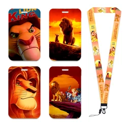 New The Lion King Disney Keychain for Keys ID Badge Holder Credit Card Neck Strap Keychain Lariat Hanging Phone Strap Jewelry