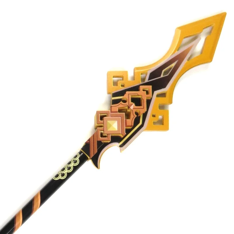 كبير Zhongli الرمح كاتانا السيف الصيني أنيمي جينشين تأثير تأثيري الدعامة النينجا الحجم الحقيقي اليابانية كاتانا الساموراي صابر لعبة طفل