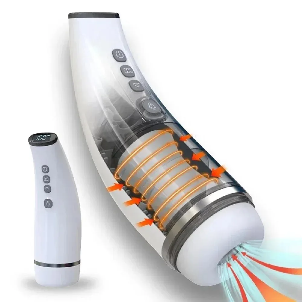 Pocket Pussy  Heating Vibration Voice Penile Glans Stimulator Automatic Male Masturbation Cup Blowjob Machine Adult Sex Toys