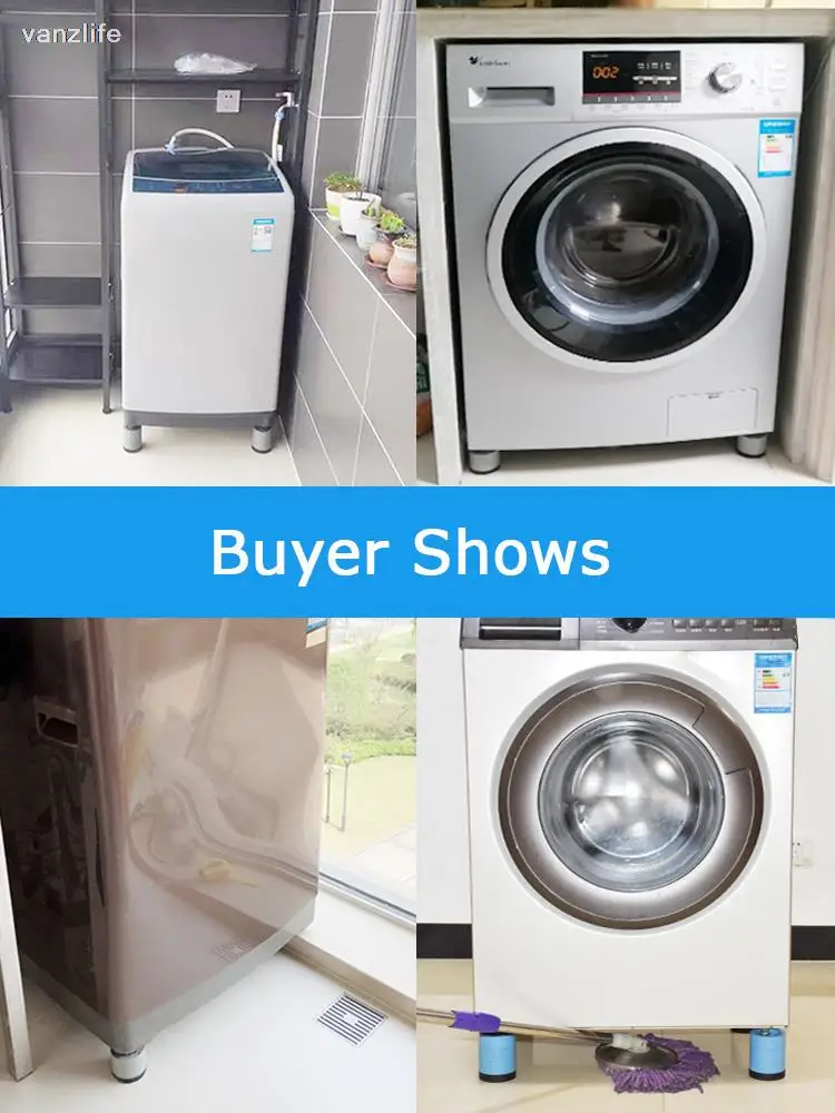 Washing machine Heightening mats anti-skid anti-shock automatic universal holder higher damping pads refrigerator base 4pcs/lot