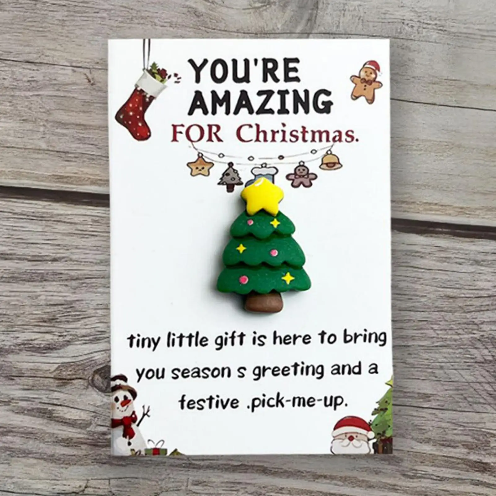 

Pocket Hug Christmas Ornament with Card - Mini Santa Hugs Heartwarming Gifts for Stocking Stuffers - Christmas Decor for Family