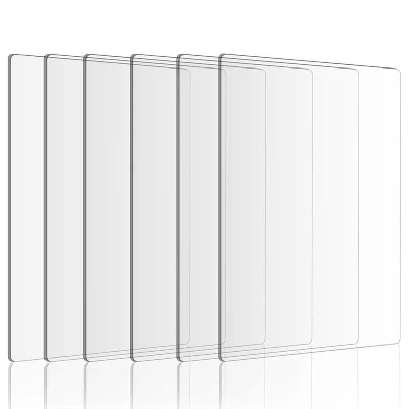 AA01-6枚 クリアアクリルカッティングパッド 8.7 x 6.1インチ クリアカッティングプレート アクリルカッティングパッド エンボス加工 クラフト用