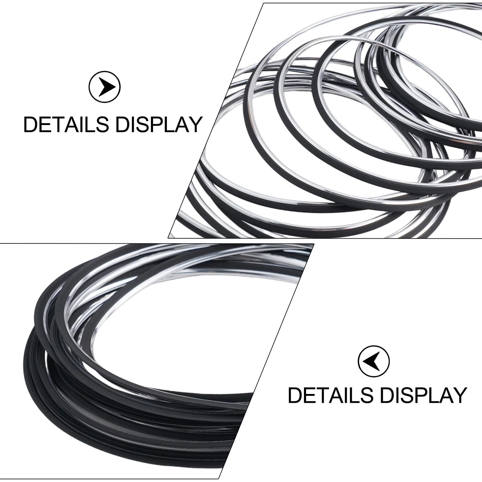 Car Styling Car Interior Gap Fill Interior Strip Silver Chrome Flexible Strip Car Decorating Strips Decoration Strip