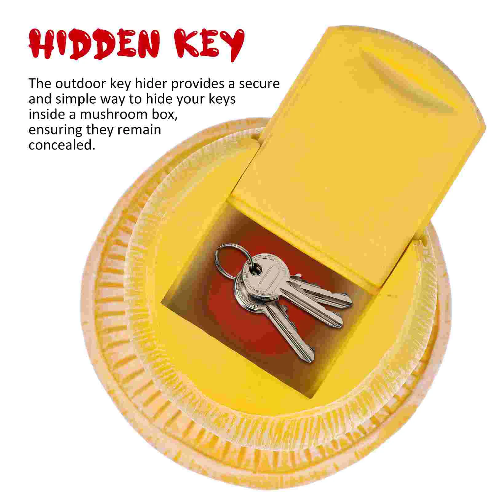 Secret Storage Container Mushroom Garden Decoration Hidden Box Key Case Holder Office