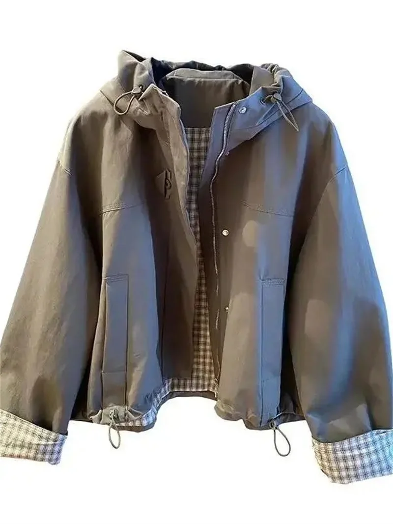 

Winter Clothes Woman Women's Jacket Cardigan Loose Hooded Casual Jacket Women's Coat spring and Autumn wild Baseball Uniform
