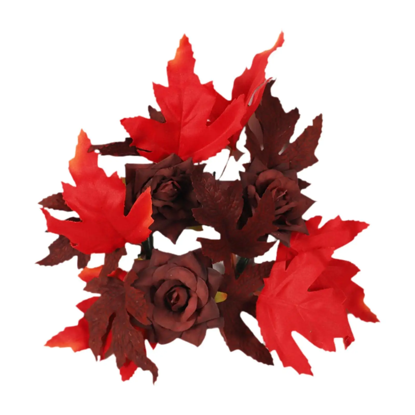 Halloween Candle Wreath Maple Leaves, Wreath Decorative Candle Garland Candle Ring Floral Wreath for Candlestick Home Decor