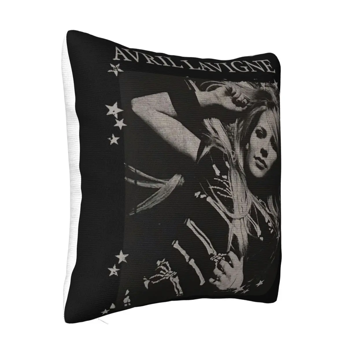 Avril Lavigne The Best Damn Tour 2008 Concert Faded HoleWa Girl Colour Logo Streetwear Pillow Case