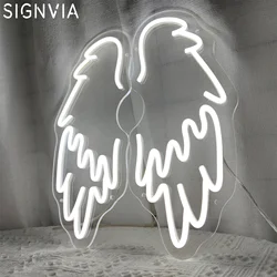 Angel Wing LED Neon Sign Room Wall Light Sign Decor Neon Light Club Bar Wedding Decoration Gifts Home Bedroom Party USB Signs