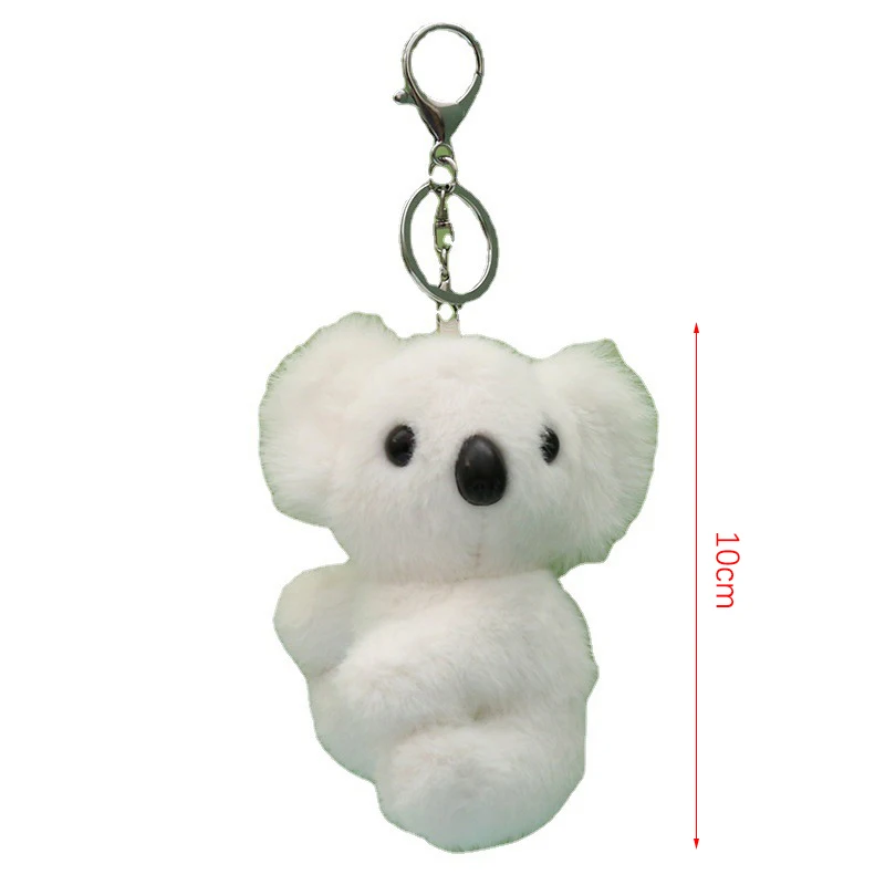 Cute Kola Keychain Keyring Plush Toy Koala Bear Women DIY Jewelry Accessories Bag Pendant Novelty Gift Charms