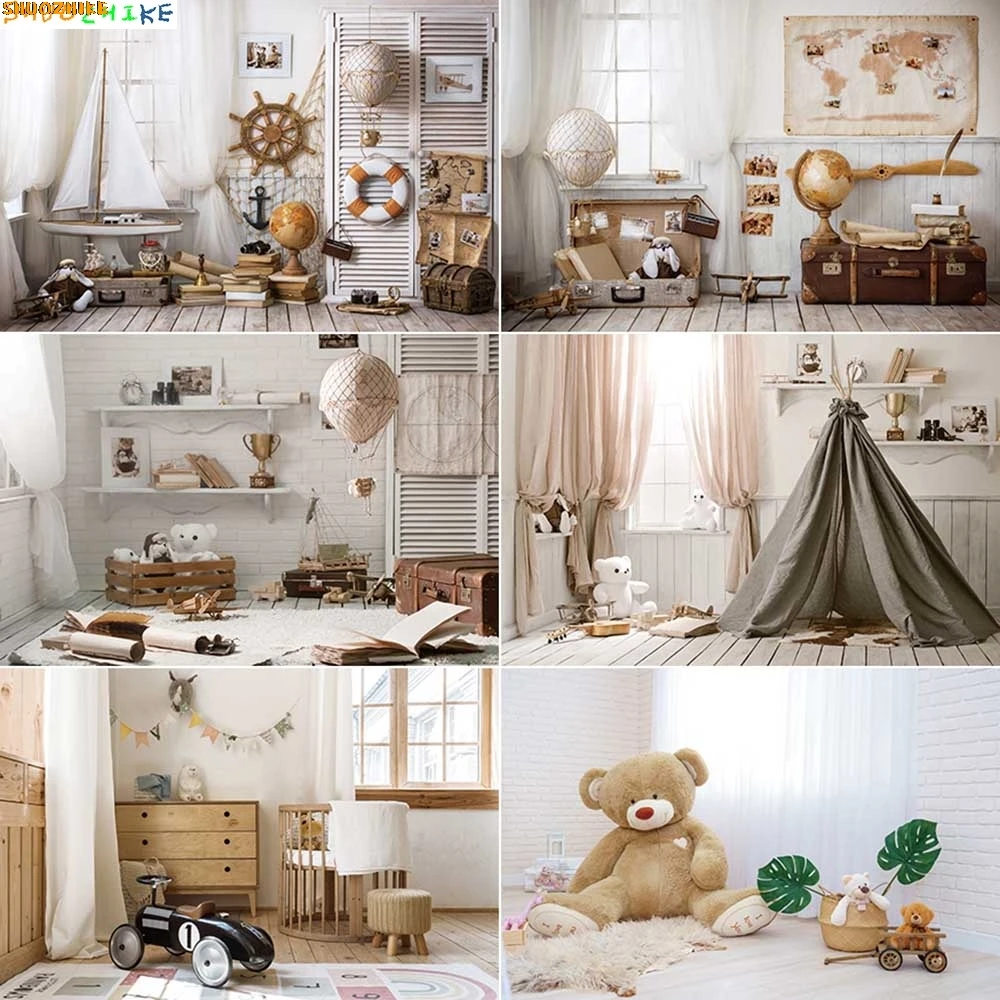 

Holiday Travel Baby Room Photography Backdrops Children Photobooth Backgrounds Photo Studio Decorations Props Supplies