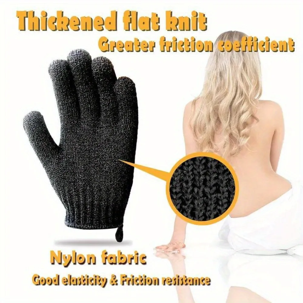 

1Pair Exfoliating Bath Gloves Double Sided Dead Skin Remover for Men & Women Spa Shower with Hanging Loop Body Scrubber