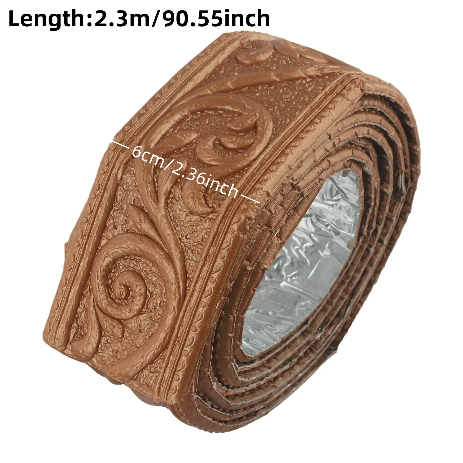 1PC 2.3m/90.55inch 3D-Wall Trim Line Skirting Sticker Vinyl Wall Trim Sticker Household Baseboard Wall-paper DIY Decoracti