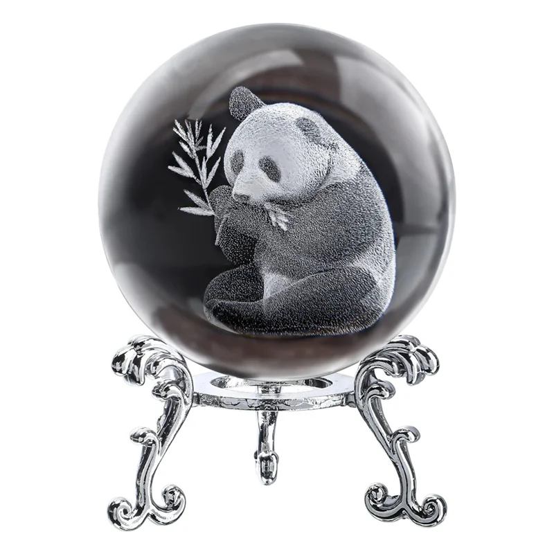 PB-3D Laserowo Grawerowana Kryształowa Kula Dekoracyjna w Kształcie Gwiazdy 60mm Szklana Kula Podpórka do Papieru ze Stojakiem Dekoracja Artystyczna Rękodzieło E Trwałe