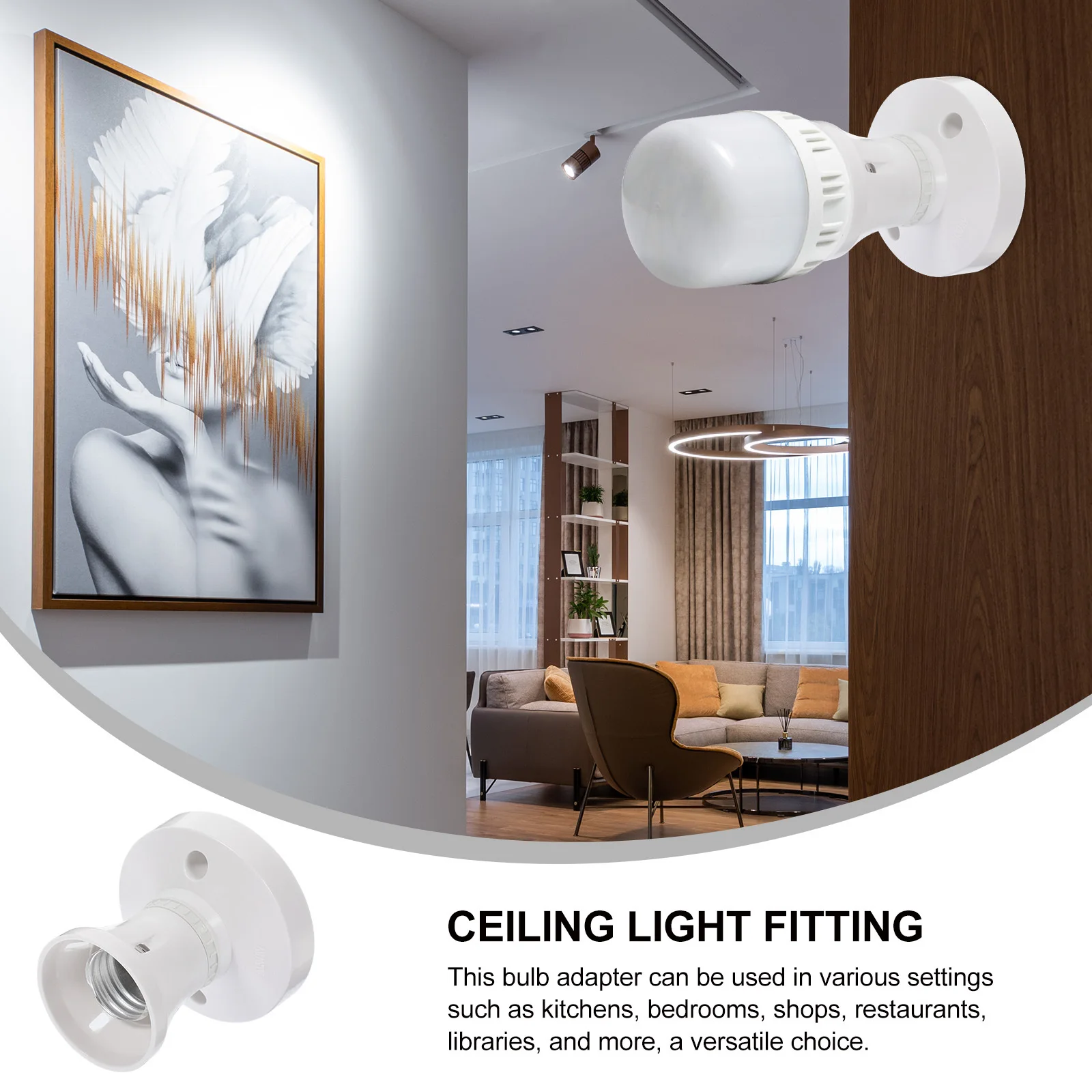 5 قطعة ضوء لمبة المقبس حامل محول E27 قاعدة مصابيح السقف استبدال الثريا ضوء لمبة المقبس تركيبات عملية #6