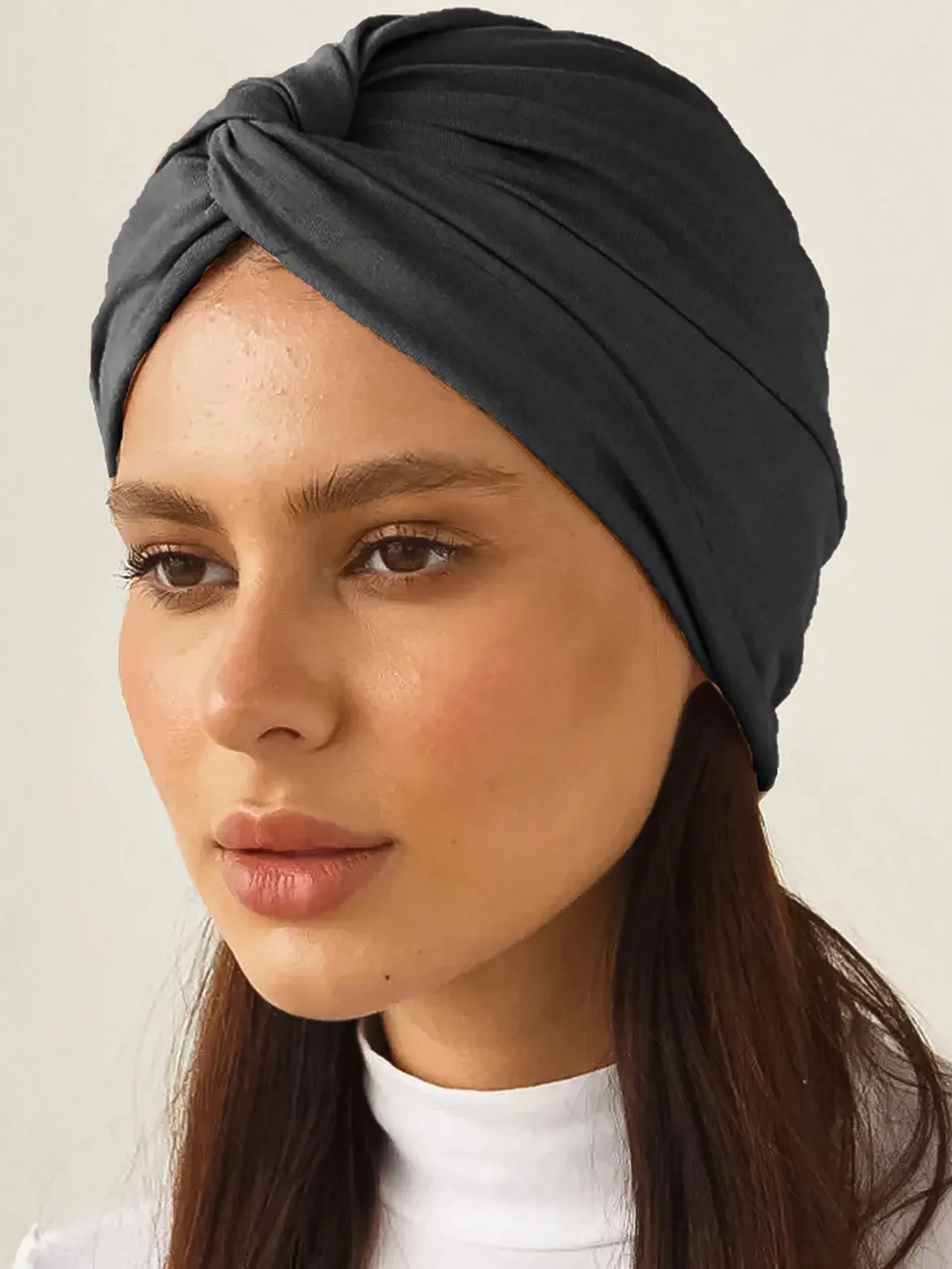 Forehead Cross Women Hijab Caps Elastic Fabric Muslim Instant Turban Bonnet Ready To Wear HIjabs Chemotherapy Cap