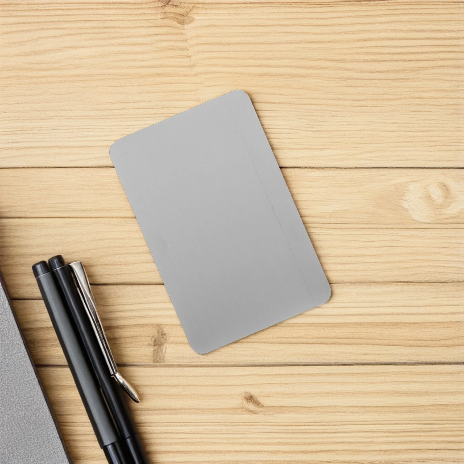 

10Pcs Stainless Steel Blank Name Cards For Diy Engraving Double Sided Brushed Finish With Rounded Corners Metal Blanks
