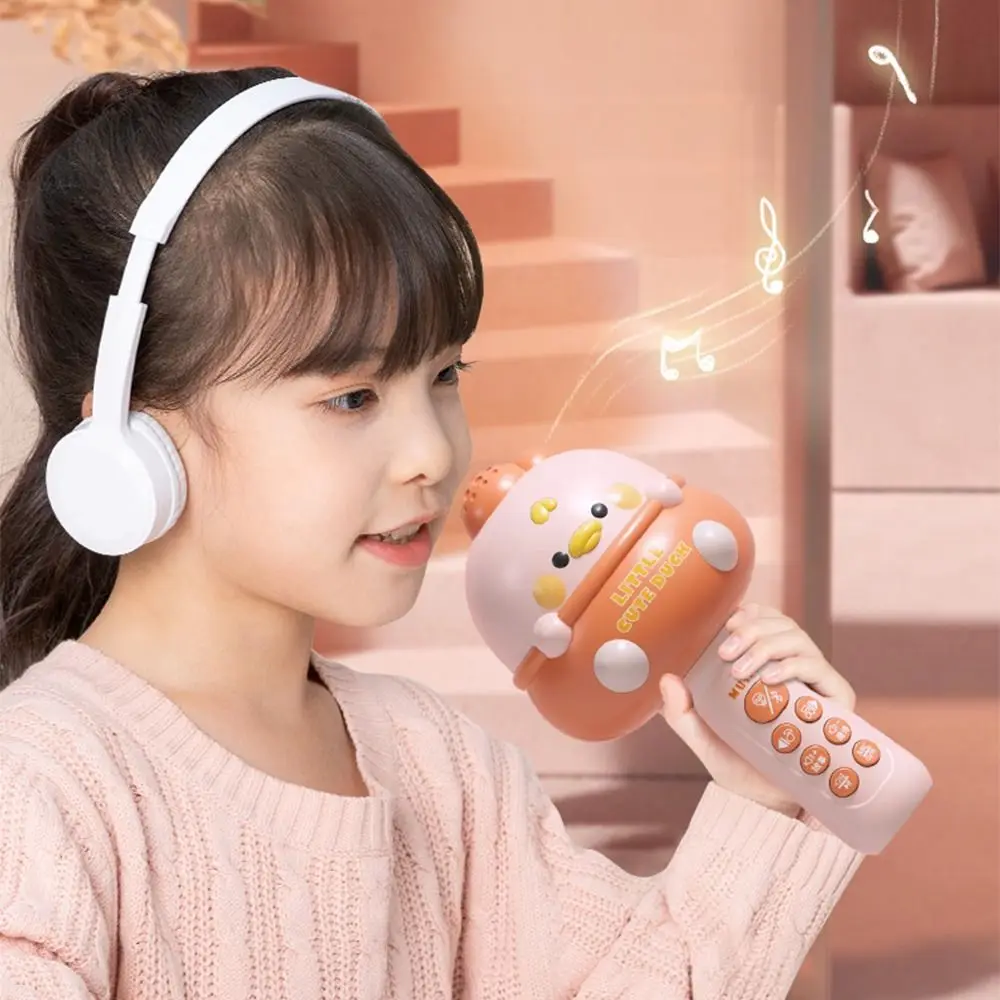 

Милый детский беспроводной микрофон, музыкальный Bluetooth, мультяшный микрофон, игрушка, перезаряжаемые ручные музыкальные игрушки, семейная вечеринка