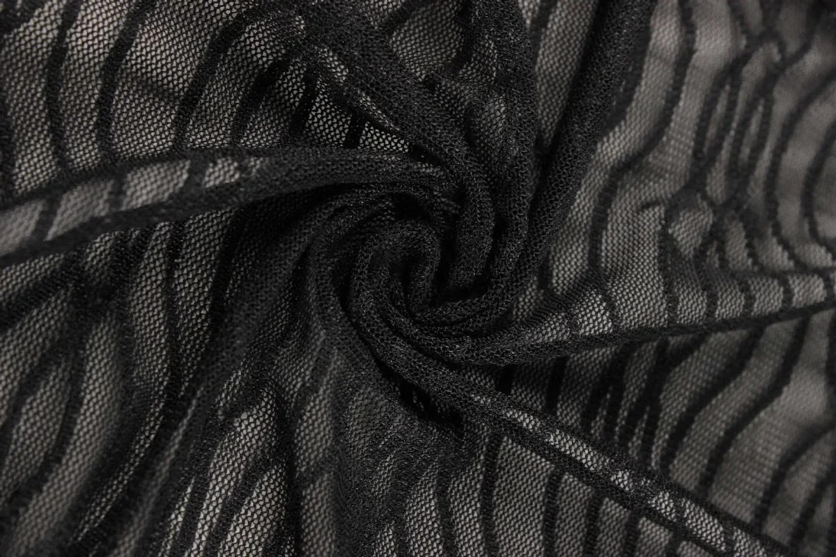 Rückenfreier, durchsichtiger, gestreifter Mesh-Overall, Stehkragen, lange Ärmel, pfirsichfarbene Hüften, schlanke Nachtclub-Strampler, Damen, sexy, dünne Overalls