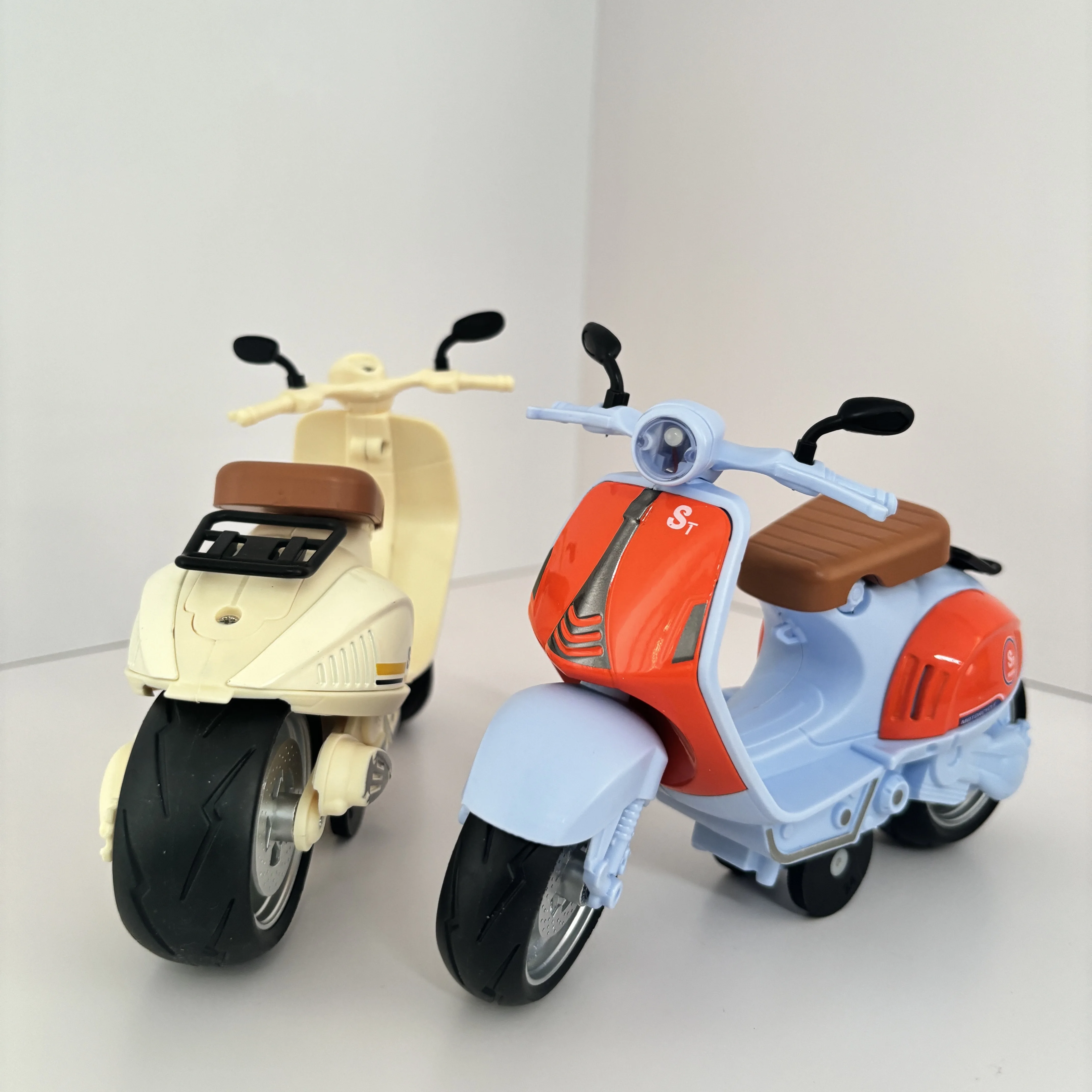 1: 10 Freizeit Mini Motorrad Legierung Modell Auto Sound und Licht Pull-Back Simulation Serie Modell Spielzeug für Kinder