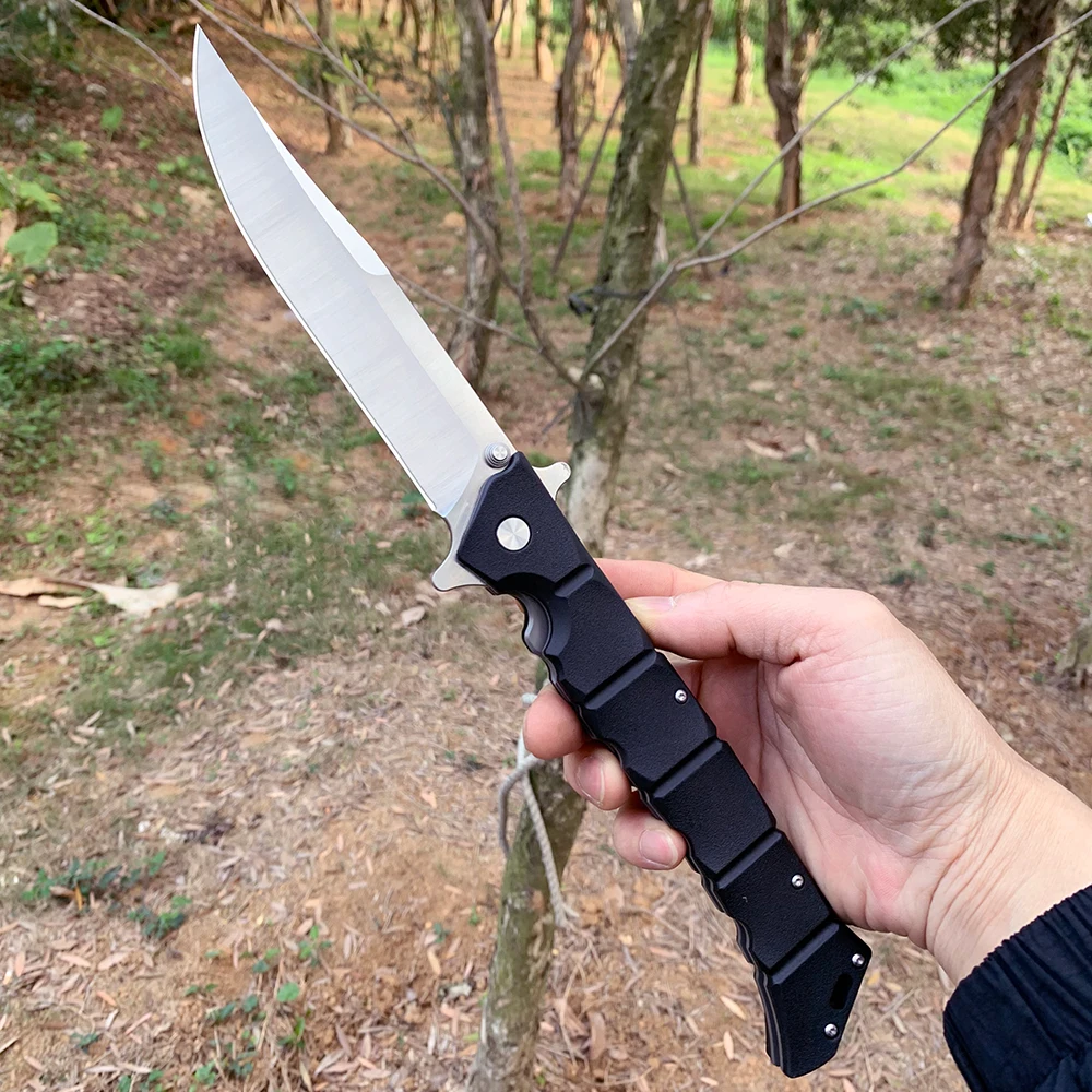 Large Size 13.07\'\' Professional Survival Folding Knife Multifunctional Outdoor Army Military Tactical Combat Cool Knives for Men