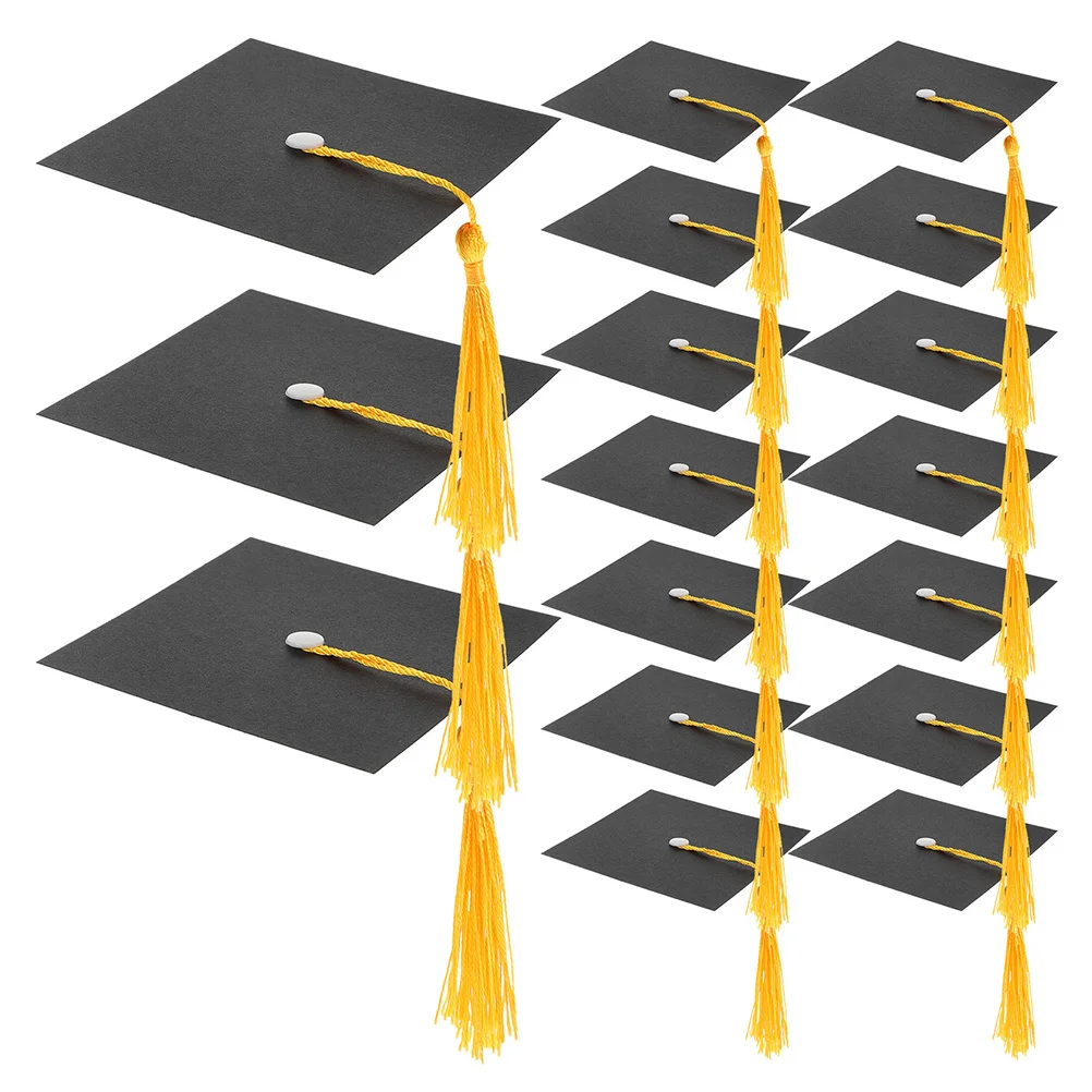 

50Set Graduation Cap Toppers Generous Quantity Chocolate Decors for Lively Festive Atmosphere in Celebrations Graduation Props