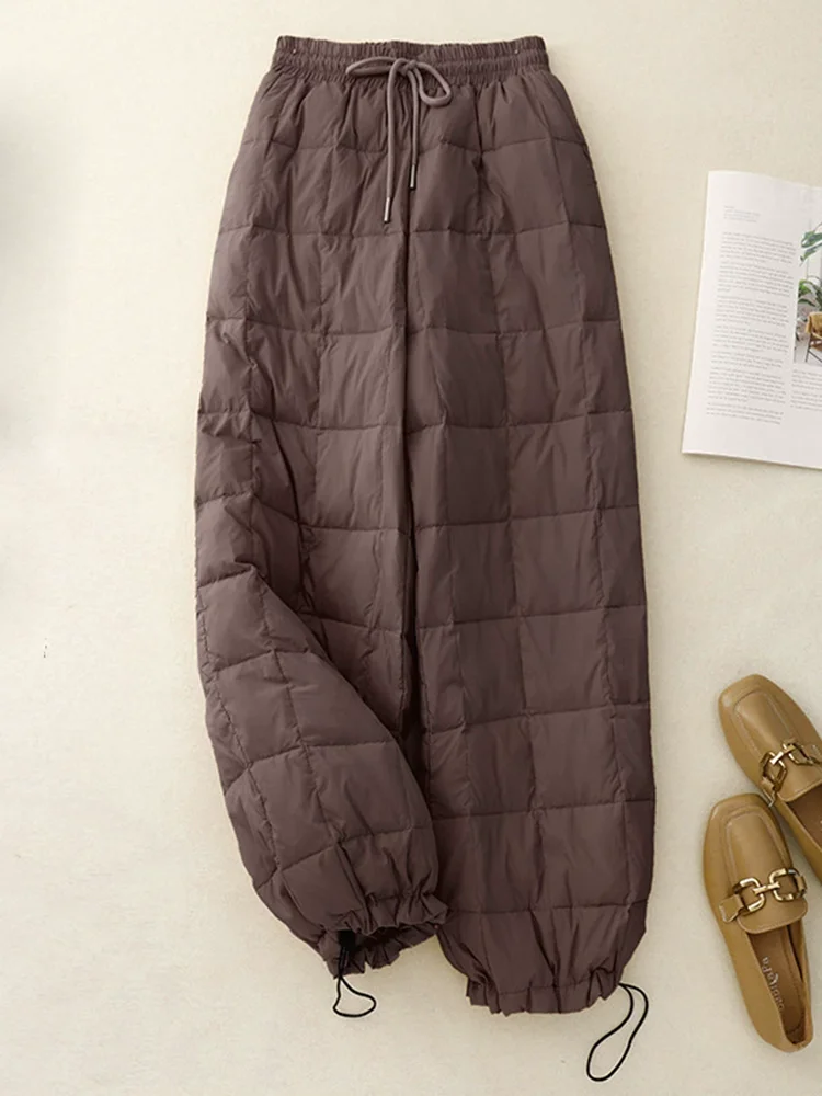 Gerade Kordelzug Unten Baumwolle Hosen Lose frauen Casual Warme Pantalones Dicke Spitze Up Mode Baggy Hohe Taille Hose