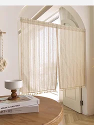 Japanese Cotton tassel lace curtains kitchen door curtains entrance partition curtains Japanese entry privacy home door curtain