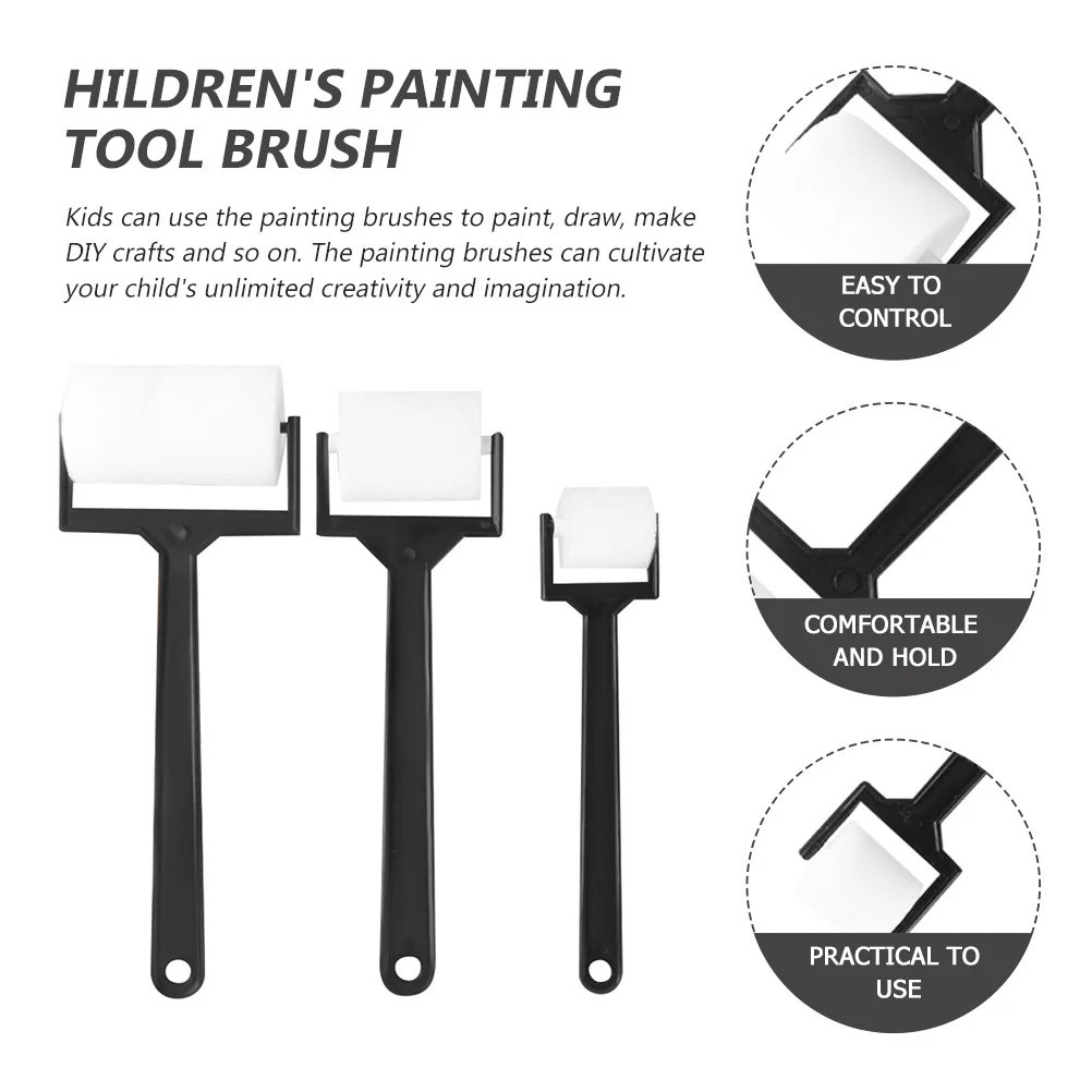 

3 set Sponge Brush Art Craft Tools Sponge Painting Brush Oil Watercolor Acrylic Gouache Creative Diy Family Gift Set