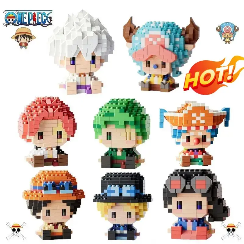Nouvel ensemble de figurines micro-blocs ONE PIECE Sun God Nika Luffy, Chopper, Ace, Buggy, modèle 3D anime, mini briques à assembler, jouets pour cadeau
