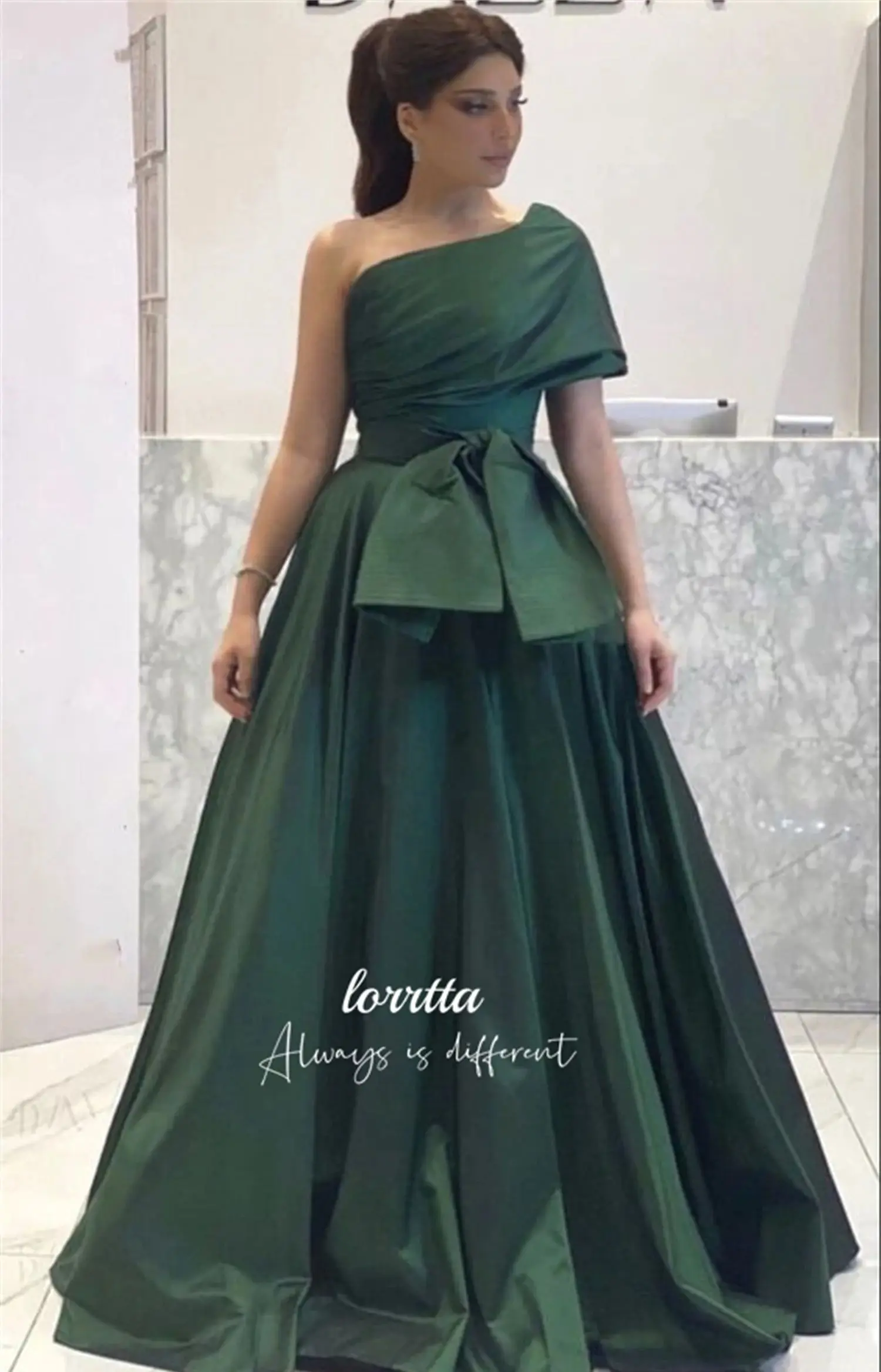 Lorrtta Ball Gown One Shoulder Sleeve Eid Dress Line A Elegant Party Dresses 2024 for Wedding Robe De Soiree Femmes Evening Prom