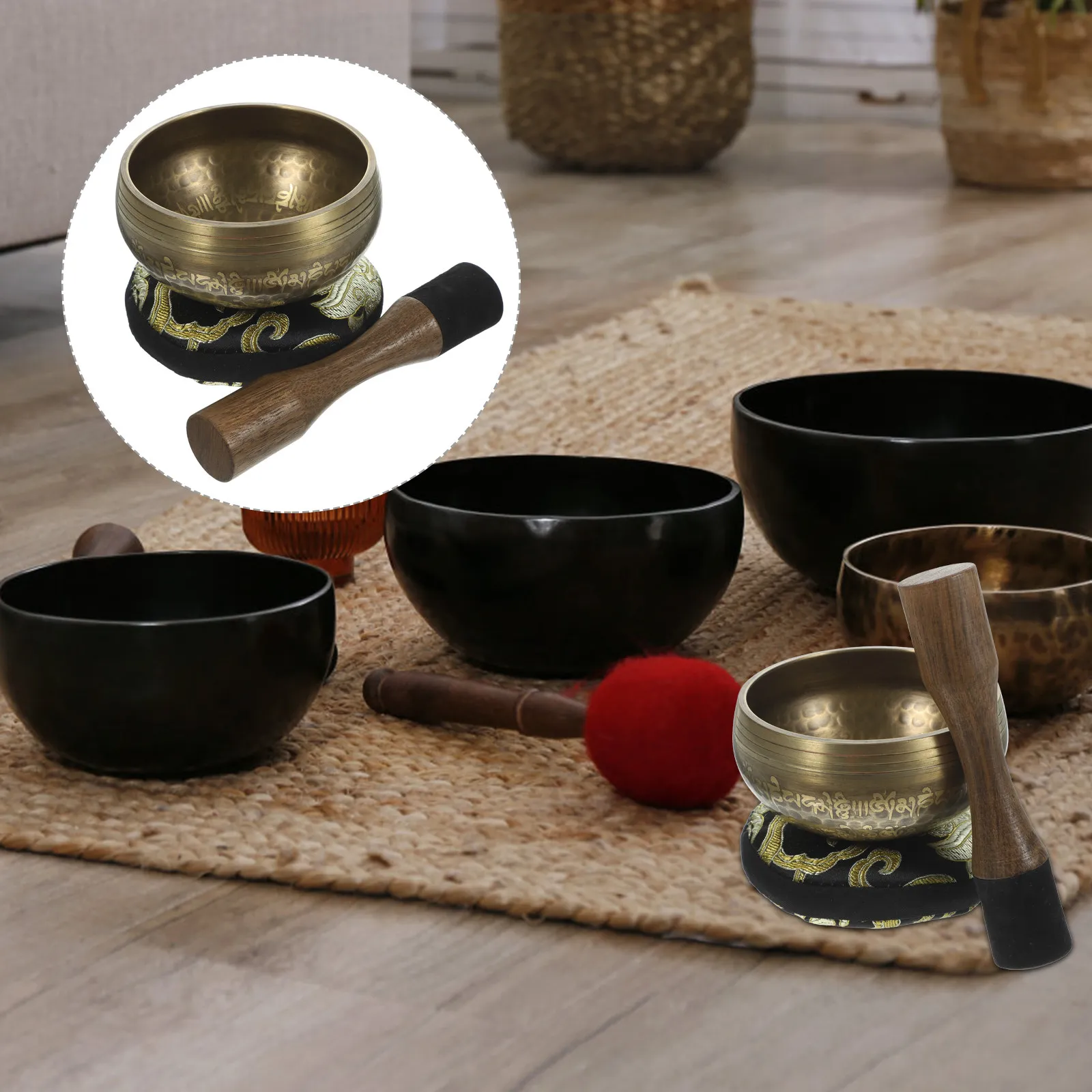 

Tibetan Meditation Singing Bowl Premium Copper Yoga Bowl for Deep Relaxation Stress Relief Mindful Breathing Chanting and