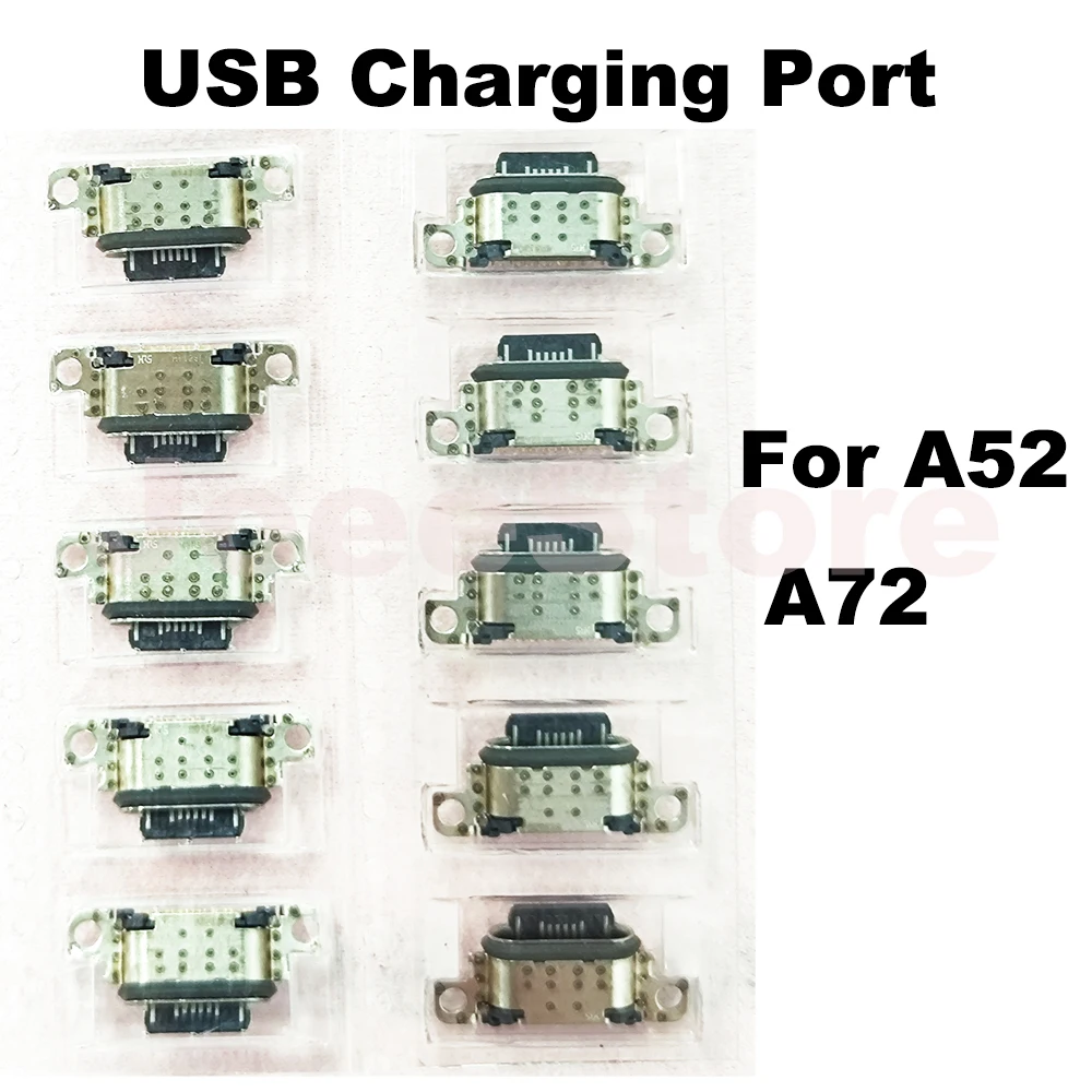 10pcs Micro Charging Port For Samsung A52 A72 A51 A32 A20 A50 A70 A01 A11 A21S A21 A20S A31 USB Charger Pin Jack Dock Connector