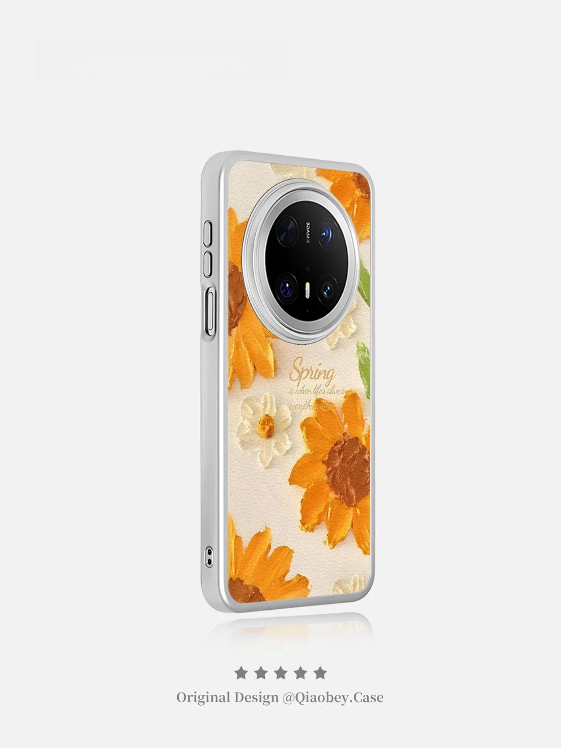 

Jiabeiyao Mate 70 Phone Case Women's Style Cartoon Pattern Sunflower Oil Painting Design Small Sheepskin Cover