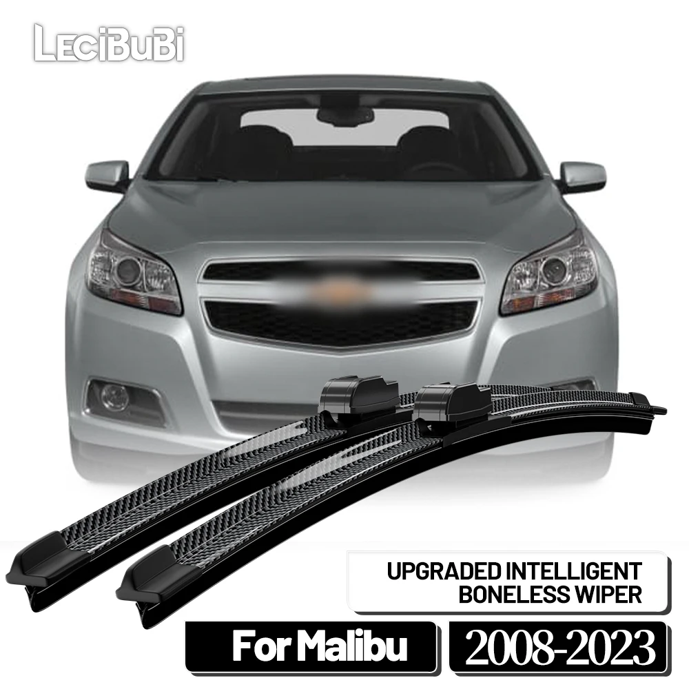 لشروليه ماليبو 2008-2023 2015 2016 2017 2018 2019 2020 2 قطعة الجبهة ممسحة زجاج أمامي شفرات مساحات الزجاج الأمامي ألياف الكربون